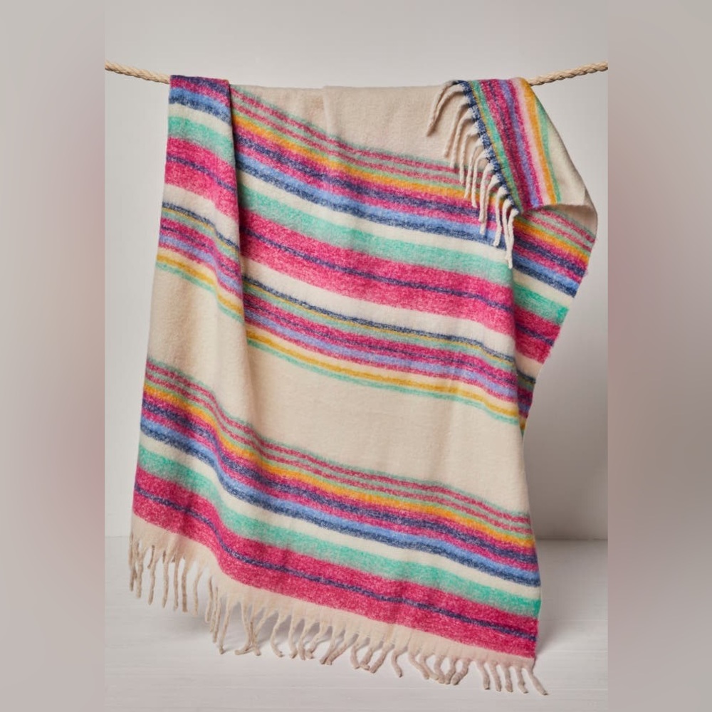 New Free People Skye Strip Blanket